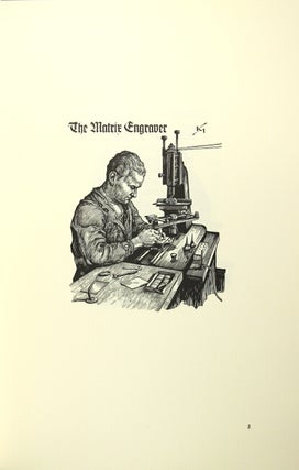 Printing types. Their birth in the typefoundry depicted in woodcut and verse