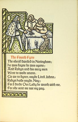 A lytell geste of Robyn Hode and his meiny. Reprinted from the edition by John Mathew Gutch following the Wynken de Worde and William Copland texts, by Edwin and Robert Grabhorn for The Westgate Press