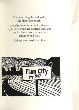 Greta goes to Plum City...illustration by Gary Egger