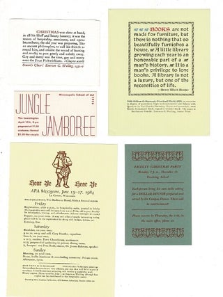 Item #50662 Emerson G. Wulling printer for pleasure. Gaylord Schanilec, Robert Rulon-Miller