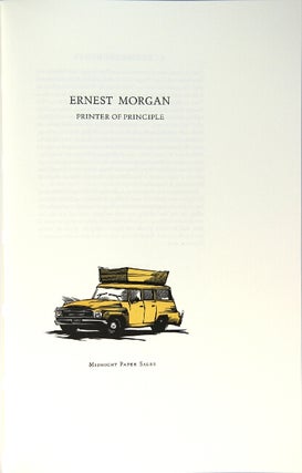 Ernest Morgan. Printer of principle