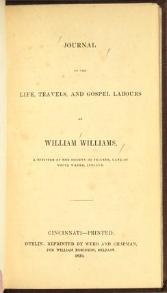 Journal of the life, travels, and gospel labours of...