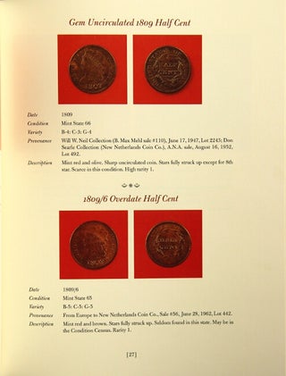 The Gene Reale copper collection. A collection of half cents and large cents in superb uncirculated condition