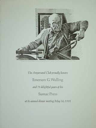 Item #50855 The Ampersand Club proudly honors Emerson G. Wulling and his 75 delightful years of...