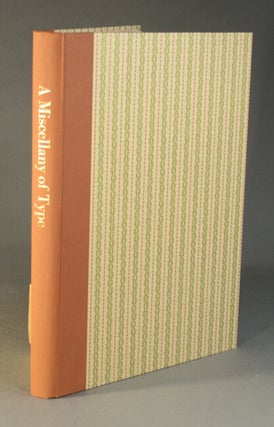 Item #50923 A miscellany of type. Compiled at Whittington. John Randle