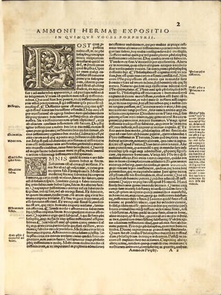 Ammonii Hermeae commentaria in qvinqve voces Porphyrii cum Graeco exemplari recens collata. Locis pluribus restitutis, ac resectis omnibus iis, quae superflua in aliis latinis codicibus legebantur