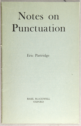 Notes on punctuation