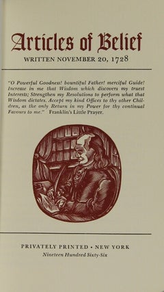 Articles of belief, written November 20, 1728