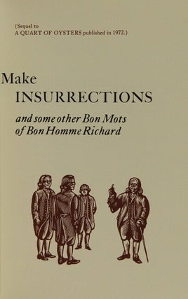 Sheep will never make insurrections: and some other bon mots of Bon Homme Richard