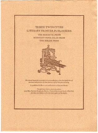 Item #51599 Three Twin Cities Literary Printer-Publishers: The Hermetic Press, Midnight Paper...