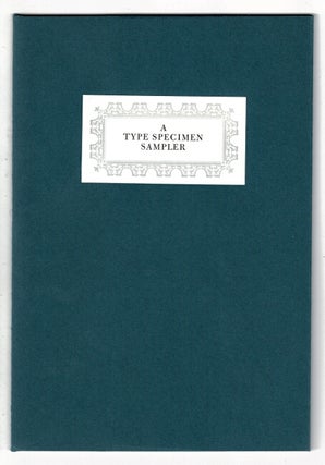 Item #51845 A type specimen sampler. Paul Hayden Duensing