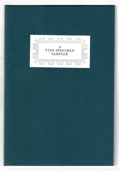 Item #51845 A type specimen sampler. Paul Hayden Duensing.