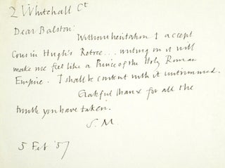 Two autograph letters signed to papermaker Thomas Balston, with related correspondence