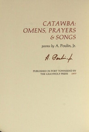 Catawba: omens, prayers & songs
