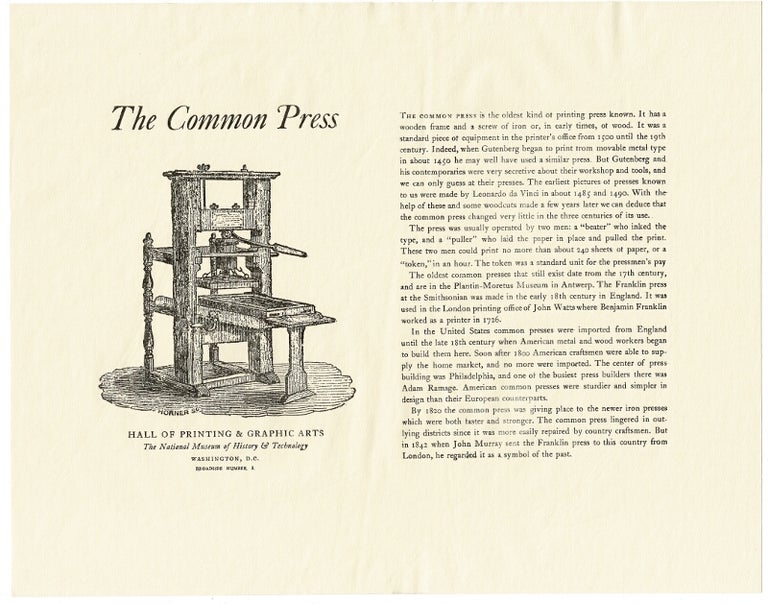 Item #52008 The Stuffed Goose. Printers' Broadside series. [With:] The stuffed goose, no. 2 [all published]