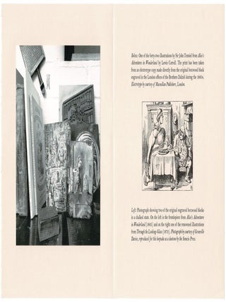 Item #52028 A keepsake in celebration of the printing of Sir John Tenniel's Alice illustrations...