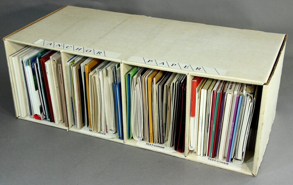 Paper Collection Samples A collection of approximately 65 paper sample books in a custom ...