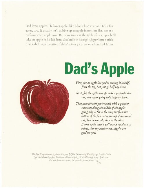 Item #52153 Dad's apple. John Cutrone.