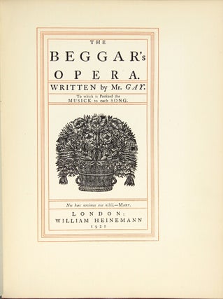 The beggar's opera ... To which is prefixed the musick to each song