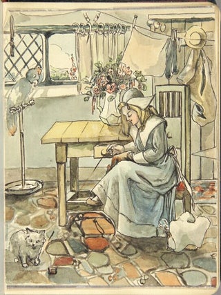 Album of watercolors, gouaches, pen & ink sketches, and pencil sketches by various artists, and kept by Hylton Lloyd Giles
