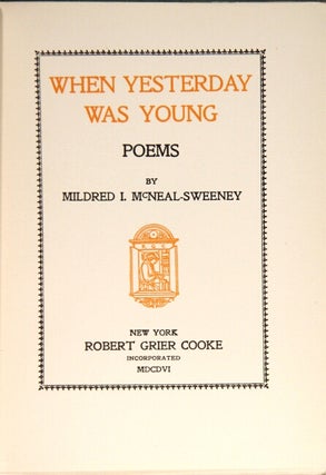 When yesterday was young. Poems