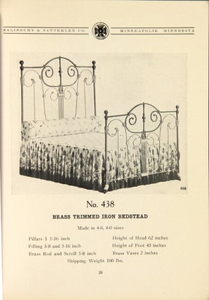 Manfacturers of iron and brass bedsteads, iron cribs, iron cots, iron frame springs ... mattresses, comforters ... steel tube bedsteads ... wood frame springs...