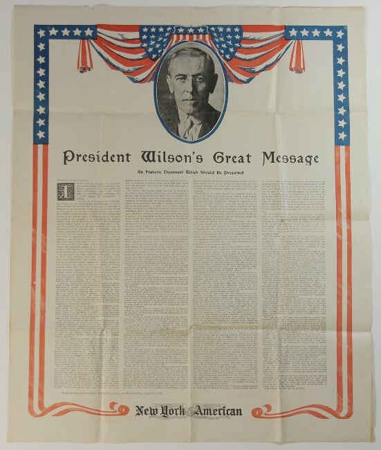 Item #53025 President Wilson's great message. Woodrow Wilson.