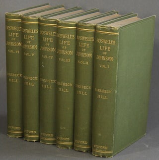 Item #53372 Boswell's Life of Johnson including Boswell's Journal of a Tour to the Hebrides and...