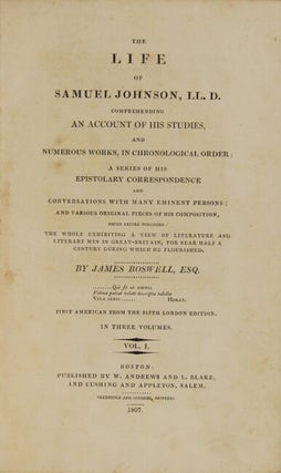 The life of Samuel Johnson, LL.D. comprehending an account of his studies