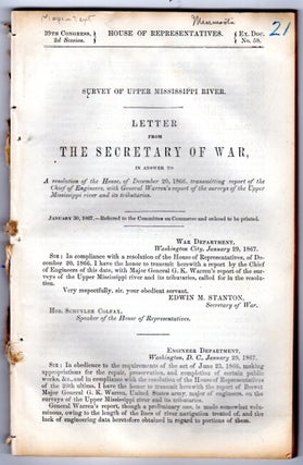 Item #5337 Letter from the Secretary of War, in answer to a resolution of the House, of December...