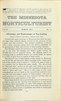 Trees, fruits and flowers of Minnesota 1914 embracing the transactions of the Minnesota State Horticultural Society from December 1, 1913, to December 1, 1914, including the twelve numbers of "The Minnesota Horticulturalist" for 1914