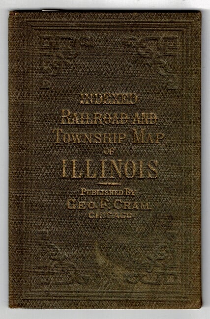 Item #53584 Indexed railroad and township map of Illinois [cover title]