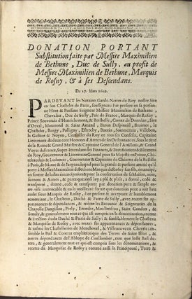 Collection of 36 separate imprints concerning a legal dispute between Armand de Bethune d'Orval and Louis-Pierre-Maximilien, Marquis de Bethune, his uncle