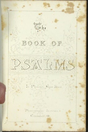 The Book of Psalms in phonetic shorthand