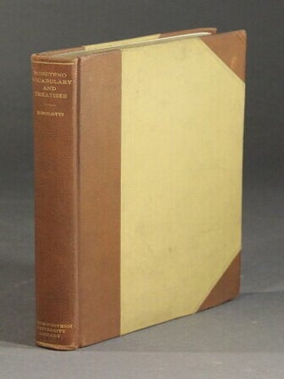 Item #53928 Moseteno vocabulary and treatises. Introduction by Rudolph Schuller. Benigno Bibolotti