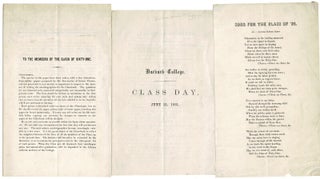 Item #54104 Six items pertaining to the graduating class of 1861. Harvard University
