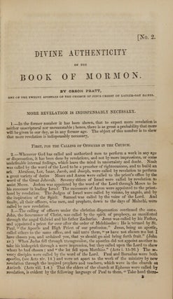 A series of pamphlets ... with portrait. To which is appended a discussion held in Bolton, between Elder William Gibson, president of the Saints in the Manchester Conference, and the Rev. Mr. Woodman. Also a discussion held in France, between Elder John Taylor ... and three reverend gentlemen of different orders...
