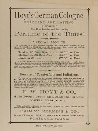 A catalogue of drugs, chemicals and dyes, druggists' sundries, perfumery, toilet articles, appliances,druggists' instruments, shop furniture, and glass ware, proprietary medicines, paints, colors, varnishes, artists' and painters' materials