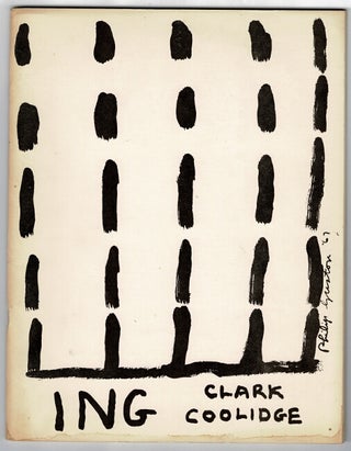 Item #54279 Ing ... Cover by Philip Guston. Clark Coolidge