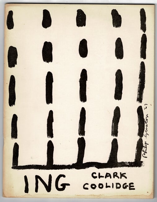 Item #54279 Ing ... Cover by Philip Guston. Clark Coolidge.