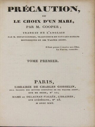 Oeuvres completes ... Traduites de l'Anglais par A.-J.-B. Defauconpret, traducteur de la collection complete des romans historiques de Sir Walter Scott