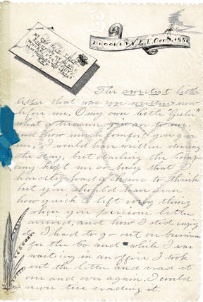 A collection of 19 illustrated autograph letters and two illustrated autograph poems on approximately 85 pages, including six letters to his mother, Anna M. Jackson, and 17 more to his sweetheart and later wife, Carrie