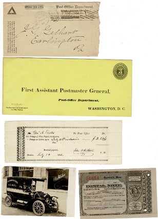 Collection of official US post office ledgers and ephemera 1825-1927