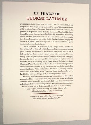 Item #54762 In Praise of George Latimer