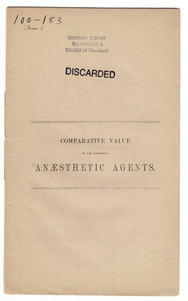 Item #54961 Remarks on the comparative value of the different anaesthetic agents. George Hayward,...