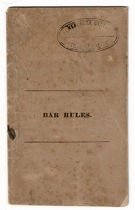 Item #55192 Rules of the bar in the county of Worcester. William Lincoln, Rejoyce Newton