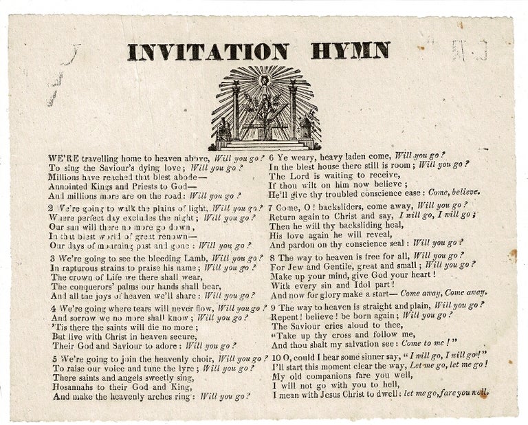 Item #55219 Invitation hymn. Solomon Howe.