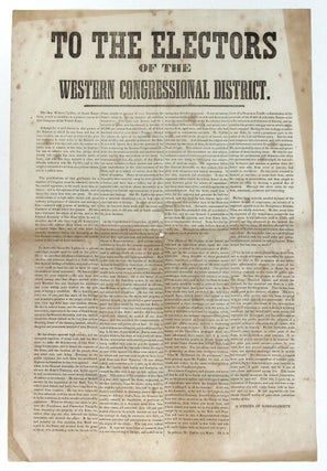 Item #55315 To the electors of the Western Congressional district. The Hon. Wilkins Updike, of...