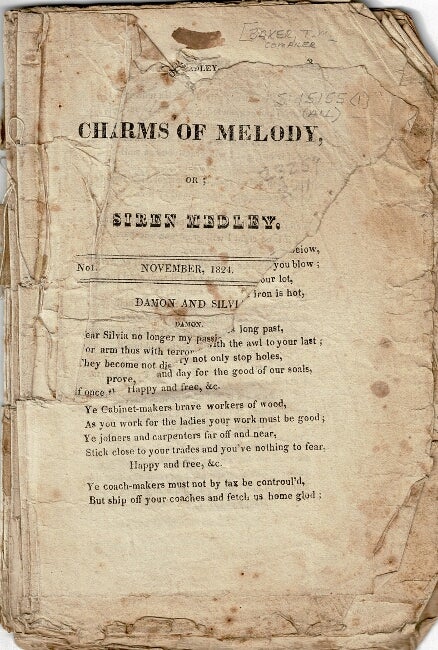 Item #55451 Charms of melody, or; siren medley. No. 1 [all published]. T. M. Baker, compiler.