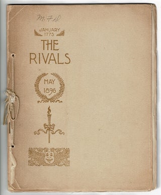 Item #55481 [Theatre program for:] The Rivals. A comedy in three acts ... under the direction of...